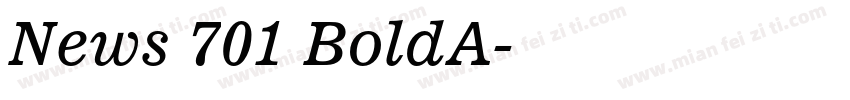 News 701 BoldA字体转换